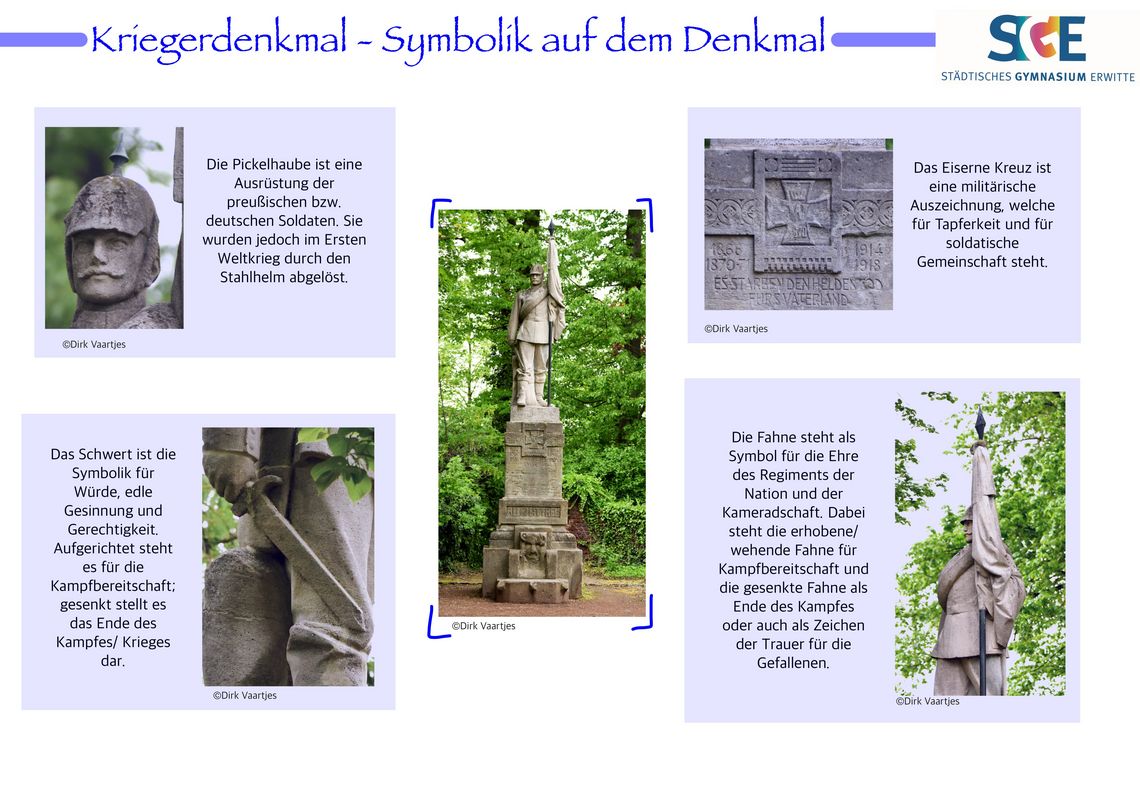 Symbolik auf dem Denkmal (Quelle: Städtisches Gymnasium Erwitte)