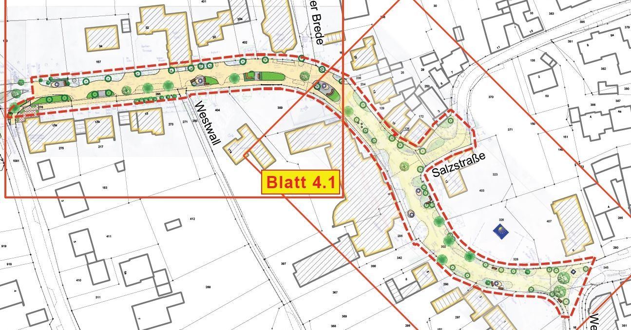 Planskizze der Baumaßnahme in Bad Westernkotten