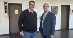 David Kessing (Berufsberater bei der Agentur für Arbeit Meschede-Soest) und Benjamin Behrens (Fachdienstleitung Personal, Organisation der Stadt Erwitte) freuen sich auf das neue Angebot