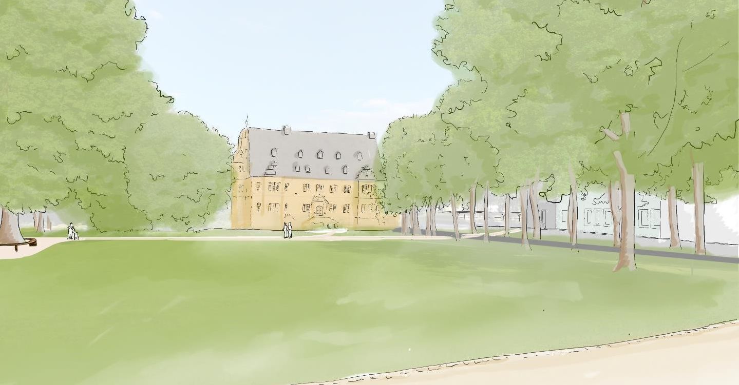 Skizze vom Schlosspark Erwitte (Grafik: B.S.L. Landschaftsarchitekten)
