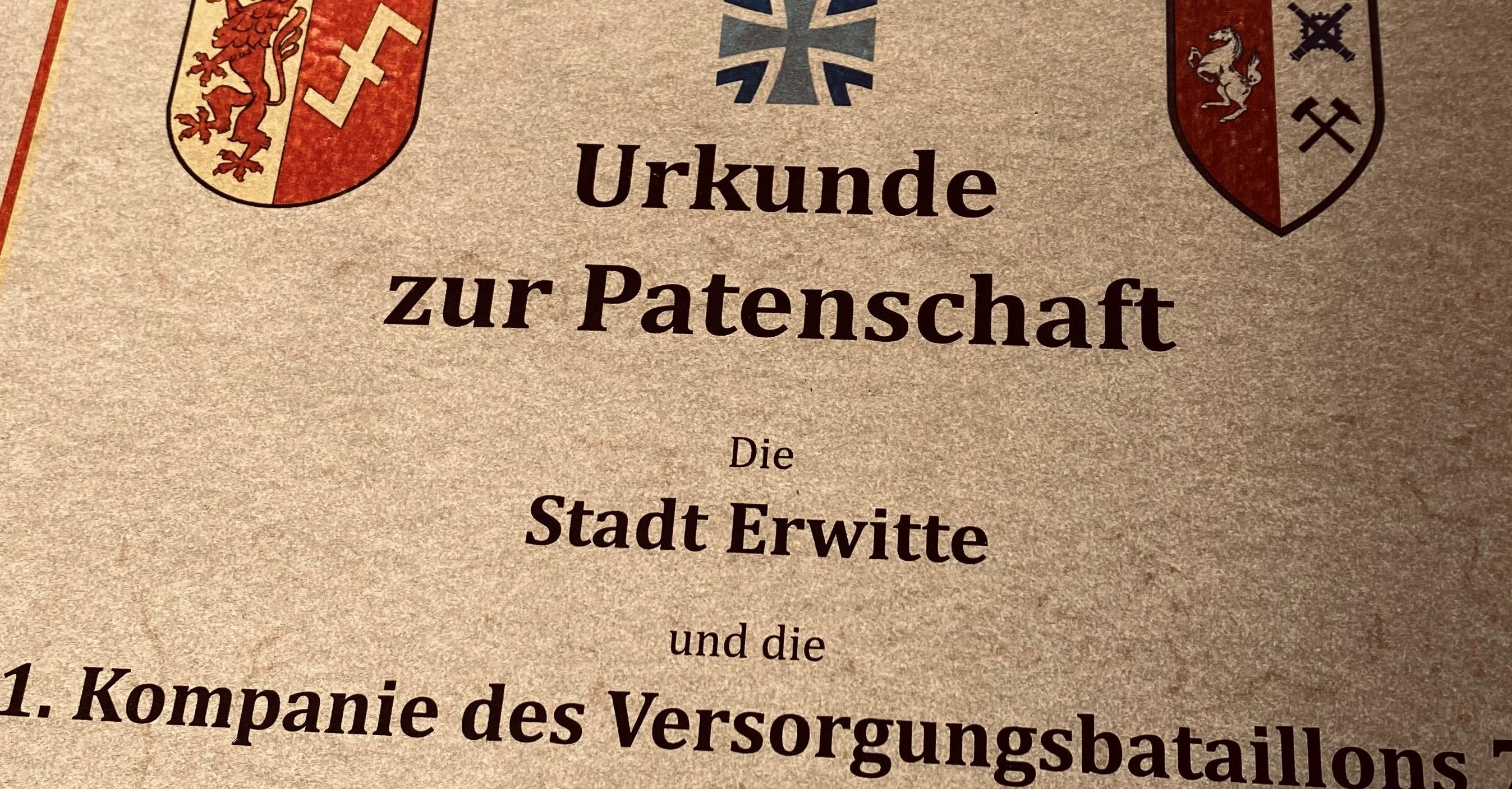 Urkunde zur Patenschaft