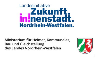 Logo Zentrenmanagement "Landesinitiative Zukunft Innenstadt Nordrhein-Westfalen"