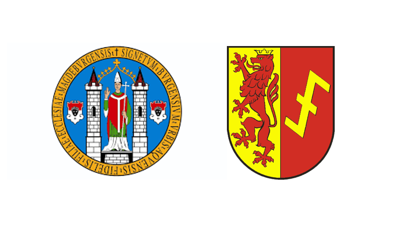 Logos der Städte Aken (Elbe) und Erwitte
